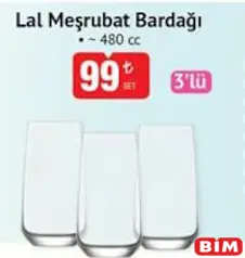 LAV LAL MEŞRUBAT BARDAĞI 480 CC 3'LÜ LAV LAL MEŞRUBAT BARDAĞI 480 CC 3'LÜ